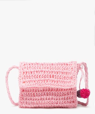 Sac à rabat en paille de papier fille vue1 - GEMO (ENFANT) - GEMO
