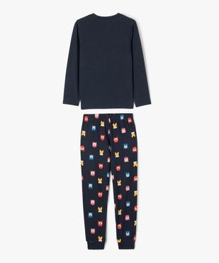 Pyjama 2 pièces en coton imprimé garçon - Sonic vue4 - SONIC - GEMO