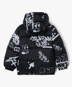 Doudoune à capuche imprimé et doublure polaire vue4 - GEMO 4G GARCON - GEMO