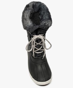Après-skis femme imperméables avec tige matelassée, lacets et col  vue5 - GEMO (EQUIPT) - GEMO