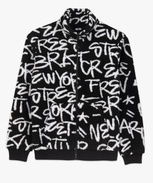 Sweat zippé en sherpa doublé polaire imprimé homme vue4 - GEMO (HOMME) - GEMO