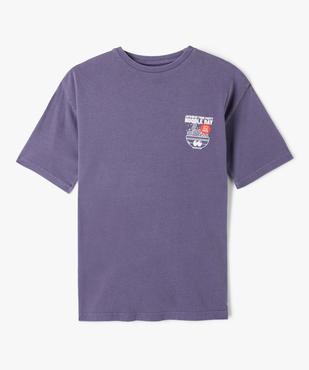 Tee-shirt garçon à manches courtes avec large motif dans le dos vue1 - GEMO (JUNIOR) - GEMO