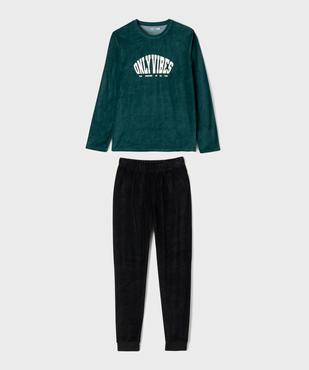 Pyjama velours bicolore garçon vue1 - GEMO 4G GARCON - GEMO