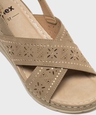 Sandales confort à talon compensé femme - G'Flex vue6 - G'FLEX - GEMO