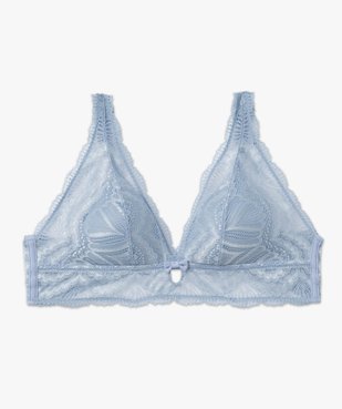 Soutien-gorge triangle en dentelle sans armatures avec mousses amovibles vue4 - GEMO(HOMWR FEM) - GEMO