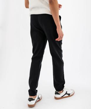 Pantalon en coton et lin à coupe jogger homme vue3 - GEMO (HOMME) - GEMO