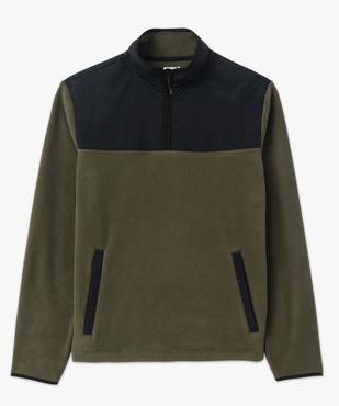 Sweat en polaire avec empiècements nylon homme vue4 - GEMO (HOMME) - GEMO