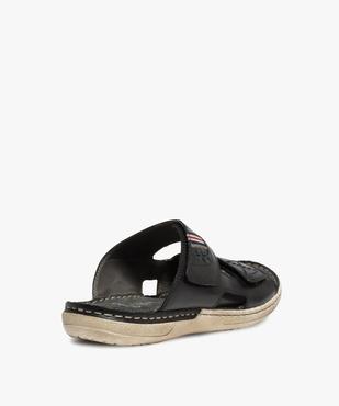Mules homme en cuir à larges brides ajustables vue4 - GEMO (CASUAL) - GEMO