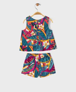 Ensemble 2 pièces bébé fille blouse et short vue4 - GEMO 4G BEBE - GEMO