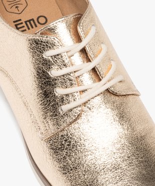 Derbies femme unis dessus brillant avec semelle fine bicolore vue7 - GEMO (CASUAL) - GEMO