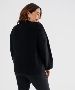 Gilet à col rond en grosse maille femme grande taille vue3 - GEMO (G TAILLE) - GEMO