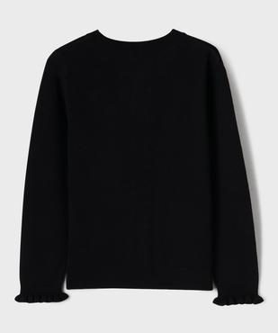 Gilet fin en viscose avec finitions froncées fille vue4 - GEMO 4G FILLE - GEMO