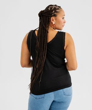 Débardeur en viscose avec double col V femme grande taille vue3 - GEMO 4G GT - GEMO