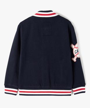 Sweat garçon avec fermeture pression et finitions tricolores - Camps United vue6 - CAMPS UNITED - GEMO