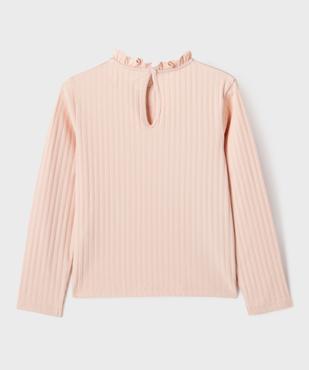 Tee-shirt manches longues avec col rond froncé fille vue5 - GEMO 4G FILLE - GEMO