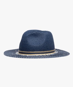 Chapeau en paille de papier avec touches pailletées femme vue1 - GEMO (ACCESS) - GEMO