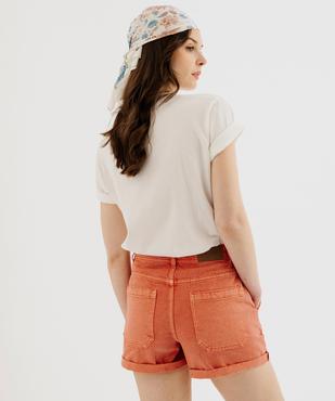 Tee-shirt manches courtes imprimé femme vue4 - GEMO 4G FEMME - GEMO