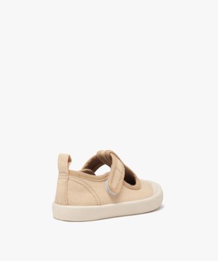  Babies bébé garçon en toile unie fermeture scratch beige vue4 - GEMO 4G BEBE - GEMO