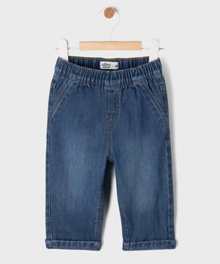Jean large avec taille élastique ajustable bébé garçon vue1 - GEMO 4G BEBE - GEMO