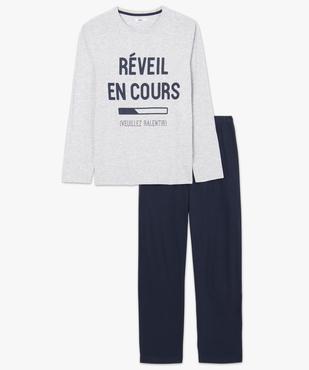 Pyjama à manches longues et pantalon large homme vue4 - GEMO 4G HOMME - GEMO