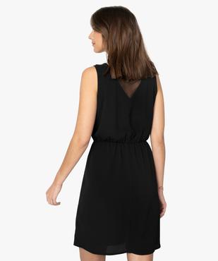 Robe femme courte avec empiècements dentelle vue3 - GEMO(FEMME PAP) - GEMO