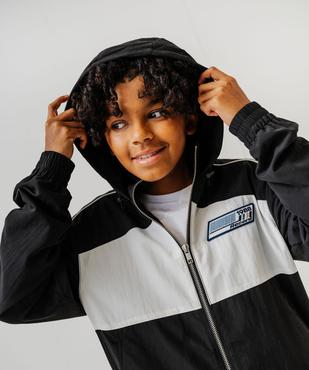 Blouson coupe-vent imperméable à capuche garçon vue7 - GEMO (JUNIOR) - GEMO