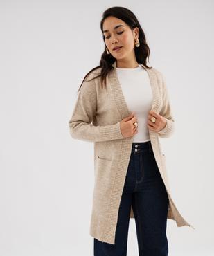 Gilet long ouvert femme vue1 - GEMO(FEMME PAP) - GEMO