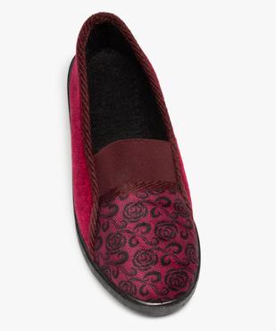 Chaussons femme confort en velours dessus élastiqué vue5 - GEMO(HOMWR FEM) - GEMO