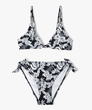 Maillot de bain fille 2 pièces à motifs fleuris  vue1 - GEMO (JUNIOR) - GEMO