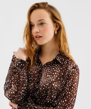 Chemise col chemise imprimée femme vue2 - GEMO 4G FEMME - GEMO