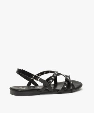 Sandales femme à talon plat et brides ornées de clous  vue4 - GEMO (CASUAL) - GEMO