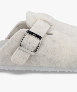 Chaussons femme mules dessus feutrine à bride ajustable vue6 - GEMO(HOMWR FEM) - GEMO