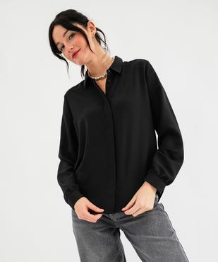 Chemise unie en matière crêpe femme vue1 - GEMO 4G FEMME - GEMO