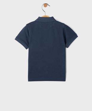 Polo en coton piqué avec motif brodé bébé garçon vue3 - GEMO 4G BEBE - GEMO