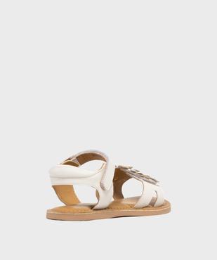 Sandales en cuir à fleurs en relief fille - Lovely Wings vue4 - LOVELY WINGS GEMO FOR GOOD - GEMO