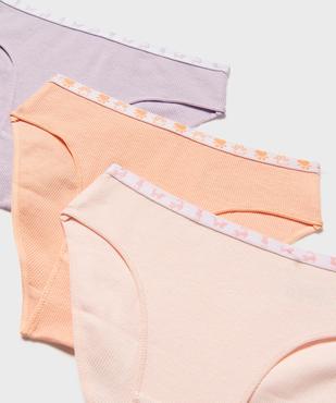 Culottes en coton stretch avec ceinture à motifs fille (lot de 3) vue2 - GEMO 4G FILLE - GEMO