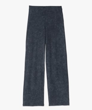 Pantalon large en maille côtelée à taille haute élastique femme vue4 - GEMO(FEMME PAP) - GEMO