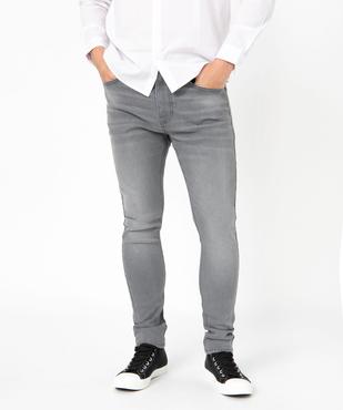 Jean homme skinny taille haute en coton stretch vue1 - GEMO 4G HOMME - GEMO