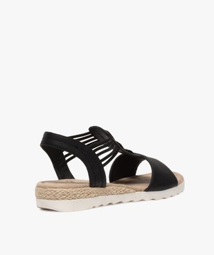 Sandales à petit talon compensé et brides élastiques femme vue4 - VALENTINA BALDA - GEMO