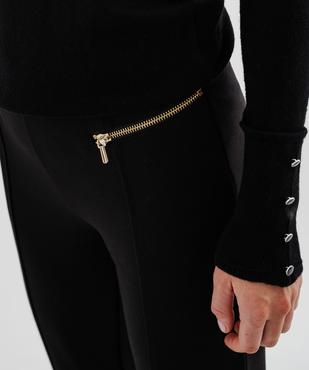 Legging élégant à plis et fausses poches zippées femme vue2 - GEMO(FEMME PAP) - GEMO