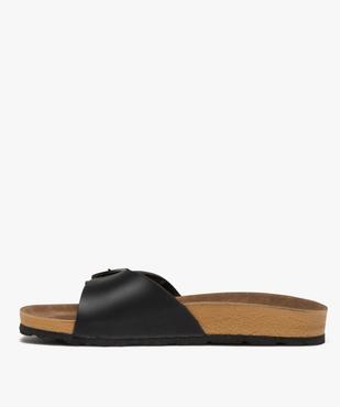 Mules femme plates à bride à boucle ajustable vue3 - GEMO (CASUAL) - GEMO