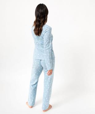 Pyjama imprimé en maille polaire femme vue3 - PREMIER PRIX BY GEMO - GEMO