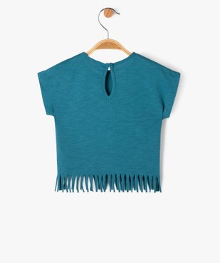 Tee-shirt à franges et manches courtes bébé fille vue3 - GEMO(BEBE DEBT) - GEMO