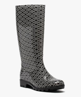 Bottes de pluie femme à paillettes et imprimé fantaisie vue2 - GEMO (EQUIPT) - GEMO
