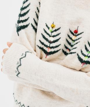 Pull de Noël col rond femme vue4 - GEMO(FEMME PAP) - GEMO