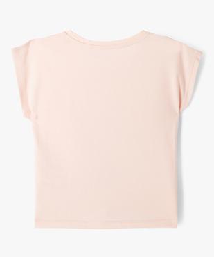 Tee-shirt à manches courtes coupe large fille vue3 - GEMO (ENFANT) - GEMO