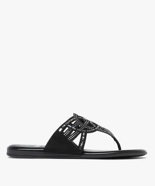 Mules femme à bride entre-doigts fantaisie avec bijoux vue1 - GEMO (CASUAL) - GEMO