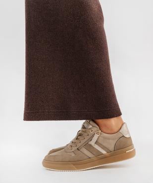 Tennis basses vernies à lacets et zip femme - Valentina Baldano vue7 - VALENTINA BALDA - GEMO