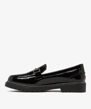 Mocassins femme vernis à semelle crantée avec liseré pailleté vue4 - FOLLOW ME G4G - GEMO