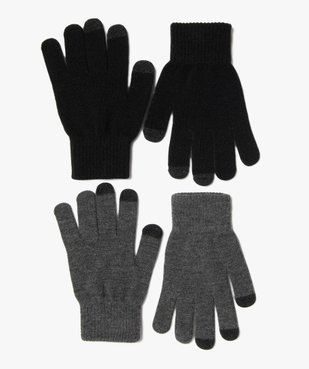 Gants garçon compatibles écrans tactiles (lot de 2 paires) vue1 - GEMO (JUNIOR) - GEMO